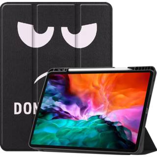 👉 Pencil active Case2go - Hoes voor de Apple iPad Pro 12.9 inch (2021) Tri-Fold Book Case met Houder Don't Touch Me 8719793129226