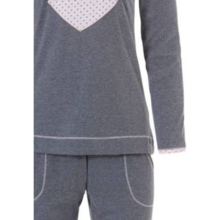 👉 Pyjama grijs vrouwen Dames set 'live the life you love ♥ hart picture 8719833089923