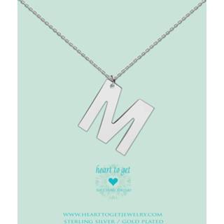 Zilver m active Big Initials vrouwen Heart to get LB154INM16S Ketting Initial letter 40-48 cm 8719214211912