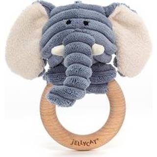 👉 Knuffel houten stuks Jellycat Cordy Roy baby's Baby Olifant Met Ring - 14cm 670983131253