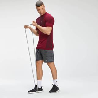 👉 MP Men's Essential Seamless Short Sleeve T-Shirt - Wine Marl  - XXL