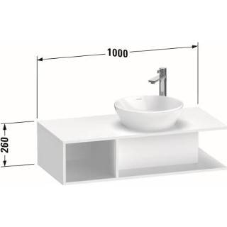 👉 Badmeubel eiken spaanplaat D-Neo Duravit Wand 1000x480x260 mm Links Mat Natuur 4063382165954