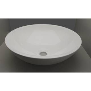 👉 Ink Jazz opzetwastafel rond 33cm polystone glans wit