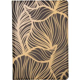 👉 Kunstleder Golden Leaves unisex goud IMoshion 360° Draaibare Design Bookcase voor de Galaxy Tab A7 Lite - 8719295512946