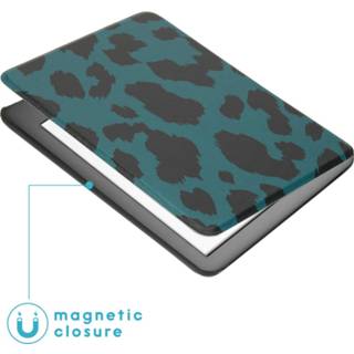 👉 IMoshion Design Slim Hard Case Booktype voor de Amazon Kindle 10 - Green Leopard