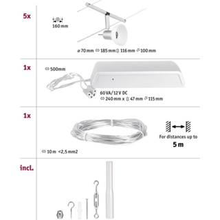👉 Kabelsysteem chroom a++ mat Paulmann Wire Sheela kabelsysteem, 5 m,