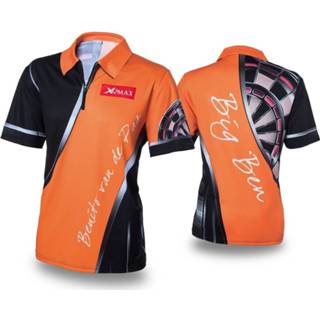👉 Oranje polyester m XQ Max dartshirt Benito van de Pas maat 8719407011572