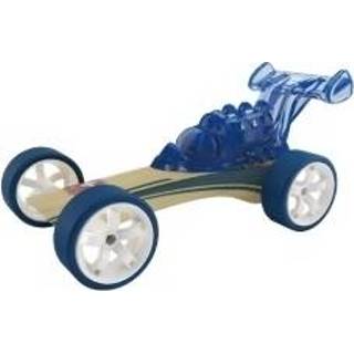 👉 Raceauto donkerblauw bamboe speelgoed auto 8 cm