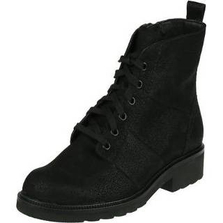 👉 Veterboots zwart leer leder damesschoenen vrouwen verwisselbaar Durea korte veterboot. Deze halfhoge veterschoen heeft zowel een veter- als ritssluiting 8720192532555