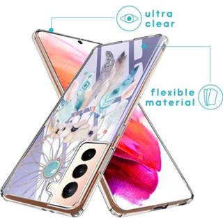 👉 Dromenvanger siliconen dreamcatcher unisex transparant IMoshion Design hoesje voor de Samsung Galaxy S21 FE - 8719295458947
