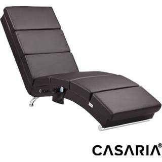 👉 Bruin kunstleder active Casaria Relax Lounger London Donkerbruin 4251779106776