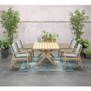 👉 Terrastafel bruin teak rechthoekig Garden Impressions La Plata tuintafel - 8713002710724