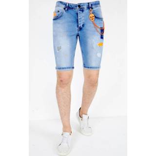 👉 Skinnyjeans denim mannen male blauw Local Fanatic Skinny jeans short 1040 7435144481454 7435144481492