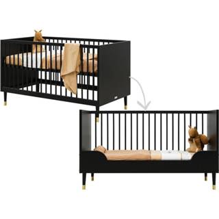 👉 Bedbank zwart active Complete Babykamers Doorgroeiledikant/Bedbank Bopita 70x140 Cloë Mat