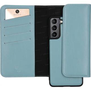 👉 Selencia Eny Uitneembare Vegan Lederen Clutch voor de Samsung Galaxy S21 - Blauw