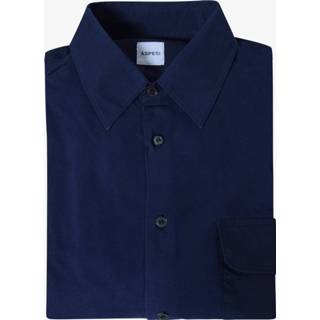 👉 Katoen m overhemden male blauw Aspesi Ay46 9408