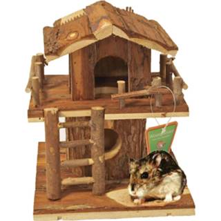 👉 Hamsterhuisje One Size GeenKleur Hamsterhuis boomhut natural 22 cm 8712901067151