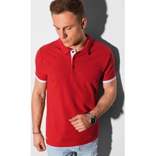 👉 Poloshirt katoen l mannen male rood Ombre heren - s1382 7435848186112 7435846778791