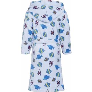 👉 Badjas blauwe blauw kinderen Lichtblauwe badjas/ochtendjas met vissen print voor kinderen. 8719538167186