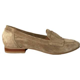 👉 Instappers suede rubber vrouwen beige Gosh