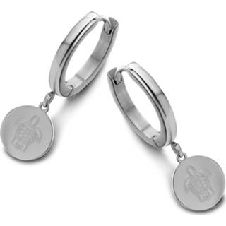 👉 Oorring zilverkleurig One Size no color CO88 Collection Sense 8CE 70087 Stalen Oorringen - 16 mm Schildpad 8720143059926