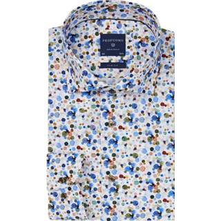 👉 Overhemd multicolor overhemden male bruin Profuomo stippen 8719064615717 8719064615731