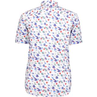 👉 Overhemd l overhemden male oranje State of Art met korte mouwen en print 8714596223812