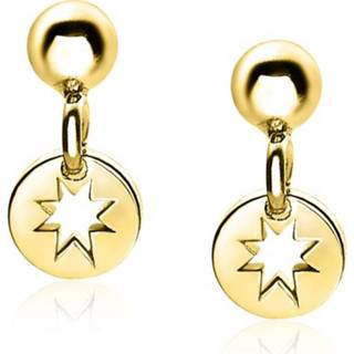 👉 Oorhanger goudkleurig zilver One Size Zinzi ZIO1623G Oorhangers Ster 6 mm 8718968131958