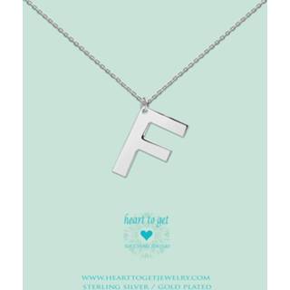 👉 Zilver One Size no color Heart to get LB147INF16S Ketting Big Initial letter F 40-48 cm 8719214211776