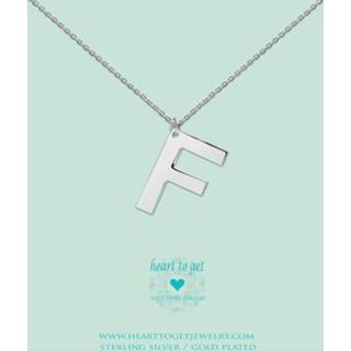 👉 Zilver active Big Initials vrouwen Heart to get LB147INF16S Initial letter F including necklace (40 + 8cm) silver 8719214211776