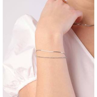 👉 Armband zilveren zilver Color-Zilver dubbel rhodiumplated 8717637977866