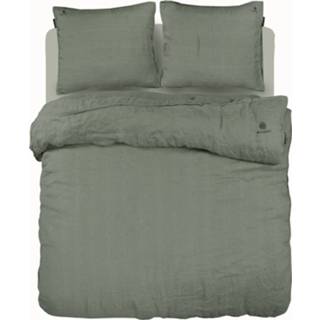 👉 Dekbedovertrek groen katoen Blckout Alabama - Lits-jumeaux (240x200/220 Cm + 2 Slopen) 8714305103565