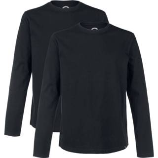 👉 Longsleeve zwart mannen m R.E.D. by EMP - Double Pack Long-Sleeve Tops In Black with Crew Neck Shirt met lange mouwen 4064854377981