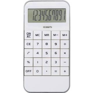 👉 Bureaurekenmachine wit One Size Bureau rekenmachine 12 cm - Kantoor calculator benodigdheden 8717568946306