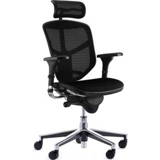 👉 Bureaustoel zwart Comfort Enjoy Classic (Met Hoofdsteun) - Mesh Zitting 5060545410288