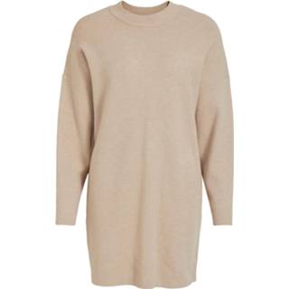 👉 Gebreide jurk viscose XS vrouwen beige 5713785434001