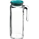 Schenkkan Glazen schenkkan/waterkan met deksel 1 liter
