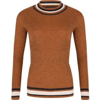 👉 L tops vrouwen print Esqualo Top f19.03532-brandy 1000000167528