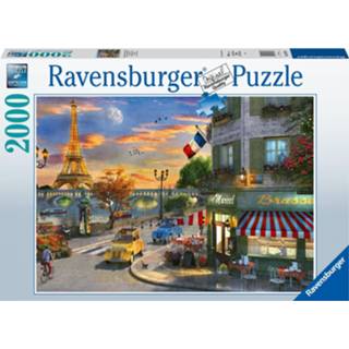 👉 Puzzel Ravensburger 2000 stukjes romantische avond Parijs 4005556167166