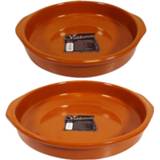👉 Bord Set van 2x stuks tapas borden/ovenschalen Alicante met handvatten 32 en 26 cm