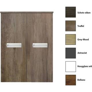 👉 Kolomkast eiken bruin Sanicare met inliggende greep 67x90x32cm truffel 7434212714784