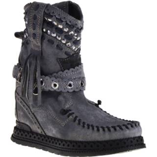 👉 Sleehakken damesschoenen vrouwen grijs El Vaquero Sleehak enkellaarzen 2000001424438 2000001424445 2000001424452