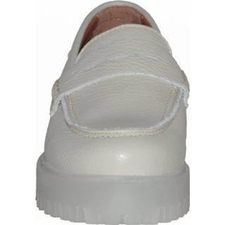 👉 Loafers wit damesschoenen vrouwen leer rubber Dwrs Artikelnummer Milas Grainy loafer off white met doorzichtige spekzool
