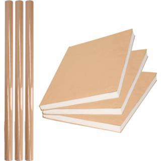 👉 Kaftpapier bruin 4x Rollen kaftpapier/verzendpapier stevig/kraft 500 x 70 cm