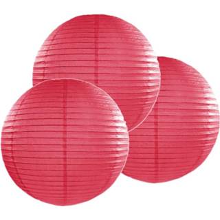 👉 Lampion magenta 6x stuks fuchsia kleurige rond 35 cm