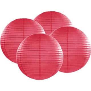 👉 Lampion magenta 8x stuks fuchsia kleurige rond 35 cm