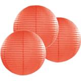 👉 Lampion oranje 6x stuks luxe bol vorm 35 cm