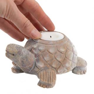 👉 Waxinelichthouder steen Schildpad Zeepsteen (13 cm) 7141262579408