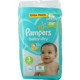 👉 Pamper 3 active baby's Pampers Baby Dry Luiers Maat (6-10 kg) 136 stuks 4015400833444