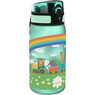 👉 Waterfles kunststof meisjes wit kinderen Ion8 pod, lekvrije voor kinderen, regenboog, 350 ml 619098084092
